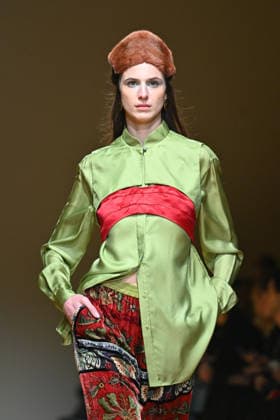 Milan, Milan Women s Fashion Week Fall Winter 2026 27 - Women s Fashion, Fall Winter 2026 27 - HUI fashion show - catwalk in the photo: model  Copyright: xSimonaxChiocciax xipa-agency.netx xFotosickix IPA_Agency_IPA72215805