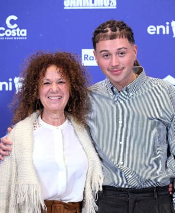 March 1, 2026, Sanremo, Rome, Italia: Second-place Italian singer Sayf poses with his mother during a photocall at the 76th Sanremo Italian Song Festival, Sanremo, Italy, 01 March 2026. The 76th Sanremo Italian Song Festival started on 24 February and concluded on the evening of 28 February 2026.....1 Mar 2026 Sanremo Italia  - ZUMAa289 20260301_zia_a289_267 Copyright: xMariaxLauraxAntonellix