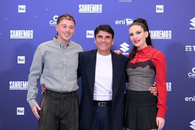 March 1, 2026, Sanremo, Rome, Italia: Third-place Italian Ditonellapiaga (R), second-place Italian singer Sayf (L), and the winner of the festival, Italian singer Sal Da Vinci (C), pose during a photocall at the 76th Sanremo Italian Song Festival, Sanremo, Italy, 01 March 2026. The 76th Sanremo Italian Song Festival started on 24 February and concluded on the evening of 28 February 2026.....1 Mar 2026 Sanremo Italia - ZUMAa289 20260301_zia_a289_299 Copyright: xMariaxLauraxAntonellix