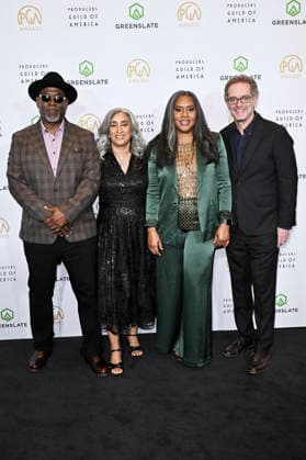 Nikon Kwantu, Geeta Gandbhir, Alisa Payne and Sam Bisbee at the 37th Producers Guild Awards 2026 at the Fairmont Century Plaza Los Angeles Hotel, 28 02 2026 Foto:xD.xStarbuckx xFuturexImagex pga_6280
