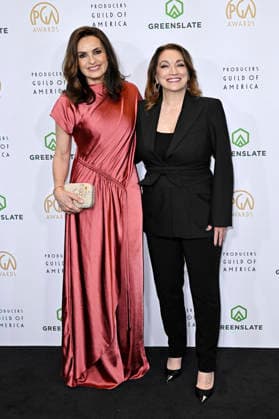 Mariska Hargitay and Trish Adlesic at the 37th Producers Guild Awards 2026 at the Fairmont Century Plaza Los Angeles Hotel, 28 02 2026 Foto:xD.xStarbuckx xFuturexImagex pga_6284