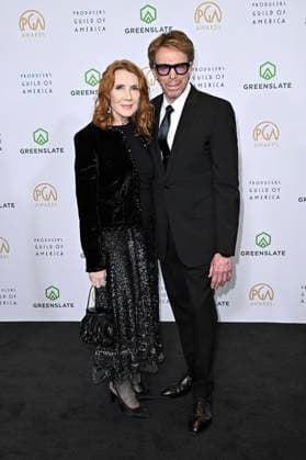 Jerry Bruckheimer with wife Linda Bruckheimer at the 37th Producers Guild Awards 2026 at the Fairmont Century Plaza Los Angeles Hotel, 28 02 2026 Foto:xD.xStarbuckx xFuturexImagex pga_6305