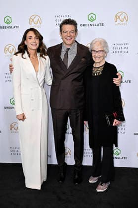 Lauren Schuker, Jason Blum and Shirley Neilsen Blum at the 37th Producers Guild Awards 2026 at the Fairmont Century Plaza Los Angeles Hotel, 28 02 2026 Foto:xD.xStarbuckx xFuturexImagex pga_6310