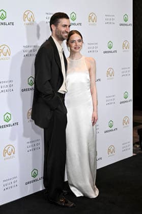 Dave McCary and Emma Stone at the 37th Producers Guild Awards 2026 at the Fairmont Century Plaza Los Angeles Hotel, 28 02 2026 Foto:xD.xStarbuckx xFuturexImagex pga_6359