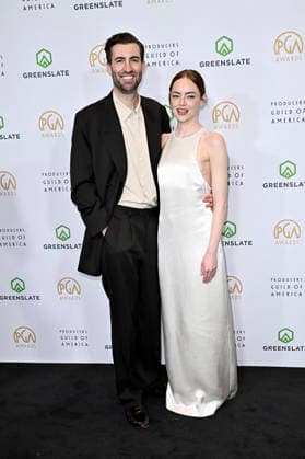 Dave McCary and Emma Stone at the 37th Producers Guild Awards 2026 at the Fairmont Century Plaza Los Angeles Hotel, 28 02 2026 Foto:xD.xStarbuckx xFuturexImagex pga_6360