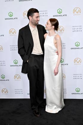 Dave McCary and Emma Stone at the 37th Producers Guild Awards 2026 at the Fairmont Century Plaza Los Angeles Hotel, 28 02 2026 Foto:xD.xStarbuckx xFuturexImagex pga_6361