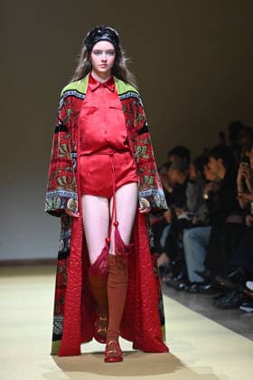 Milan, Milan Women s Fashion Week Fall Winter 2026 27 - Women s Fashion, Fall Winter 2026 27 - HUI fashion show - catwalk in the photo: model  Copyright: xSimonaxChiocciax xipa-agency.netx xFotosickix IPA_Agency_IPA72215800