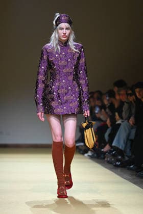 Milan, Milan Women s Fashion Week Fall Winter 2026 27 - Women s Fashion, Fall Winter 2026 27 - HUI fashion show - catwalk in the photo: model  Copyright: xSimonaxChiocciax xipa-agency.netx xFotosickix IPA_Agency_IPA72215824