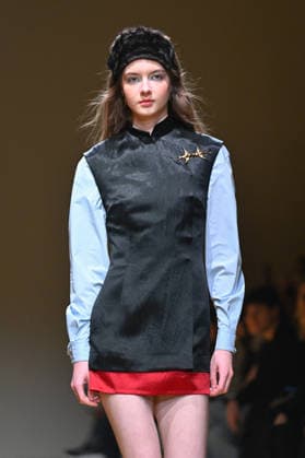 Milan, Milan Women s Fashion Week Fall Winter 2026 27 - Women s Fashion, Fall Winter 2026 27 - HUI fashion show - catwalk in the photo: model  Copyright: xSimonaxChiocciax xipa-agency.netx xFotosickix IPA_Agency_IPA72215899