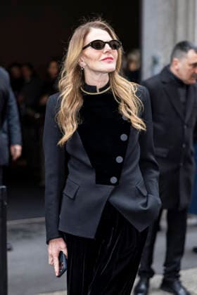 ARMANI - Guest arrivals - Milan Fashion Week - Womenswear Fall Winter 2026 2027 MILAN, ITALY - FEBRUARY 28: Anna Dello Russo arrives to Armani fashion show during the Milan Womenswear Fall Winter 2026 2027 Fashion Week on March1st, 2026 in Milan, Italy. Photo by Marco Piovanotto Abacapress.com  Copyright: xPiovanottoxMarco ABACAx