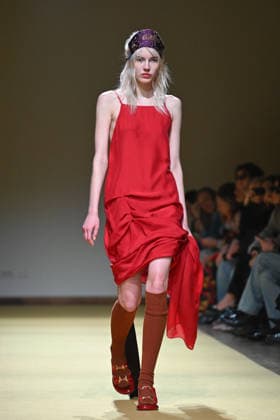 Milan, Milan Women s Fashion Week Fall Winter 2026 27 - Women s Fashion, Fall Winter 2026 27 - HUI fashion show - catwalk in the photo: model  Copyright: xSimonaxChiocciax xipa-agency.netx xFotosickix IPA_Agency_IPA72215912
