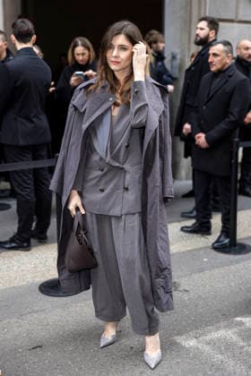 ARMANI - Guest arrivals - Milan Fashion Week - Womenswear Fall Winter 2026 2027 MILAN, ITALY - FEBRUARY 28: Vittoria Puccini arrives to Armani fashion show during the Milan Womenswear Fall Winter 2026 2027 Fashion Week on March1st, 2026 in Milan, Italy. Photo by Marco Piovanotto Abacapress.com  Copyright: xPiovanottoxMarco ABACAx