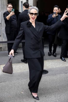 ARMANI - Guest arrivals - Milan Fashion Week - Womenswear Fall Winter 2026 2027 MILAN, ITALY - FEBRUARY 28: Andie MacDowell arrives to Armani fashion show during the Milan Womenswear Fall Winter 2026 2027 Fashion Week on March1st, 2026 in Milan, Italy. Photo by Marco Piovanotto Abacapress.com  Copyright: xPiovanottoxMarco ABACAx