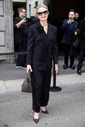 ARMANI - Guest arrivals - Milan Fashion Week - Womenswear Fall Winter 2026 2027 MILAN, ITALY - FEBRUARY 28: Andie MacDowell arrives to Armani fashion show during the Milan Womenswear Fall Winter 2026 2027 Fashion Week on March1st, 2026 in Milan, Italy. Photo by Marco Piovanotto Abacapress.com  Copyright: xPiovanottoxMarco ABACAx