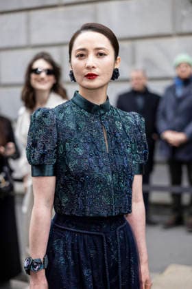 ARMANI - Guest arrivals - Milan Fashion Week - Womenswear Fall Winter 2026 2027 MILAN, ITALY - FEBRUARY 28: Jiang Qinqin arrives to Armani fashion show during the Milan Womenswear Fall Winter 2026 2027 Fashion Week on March1st, 2026 in Milan, Italy. Photo by Marco Piovanotto Abacapress.com  Copyright: xPiovanottoxMarco ABACAx