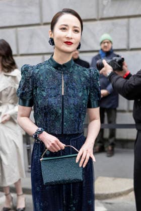 ARMANI - Guest arrivals - Milan Fashion Week - Womenswear Fall Winter 2026 2027 MILAN, ITALY - FEBRUARY 28: Jiang Qinqin arrives to Armani fashion show during the Milan Womenswear Fall Winter 2026 2027 Fashion Week on March1st, 2026 in Milan, Italy. Photo by Marco Piovanotto Abacapress.com  Copyright: xPiovanottoxMarco ABACAx
