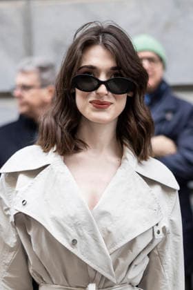 ARMANI - Guest arrivals - Milan Fashion Week - Womenswear Fall Winter 2026 2027 MILAN, ITALY - FEBRUARY 28: Pilar Fogliati arrives to Armani fashion show during the Milan Womenswear Fall Winter 2026 2027 Fashion Week on March1st, 2026 in Milan, Italy. Photo by Marco Piovanotto Abacapress.com  Copyright: xPiovanottoxMarco ABACAx