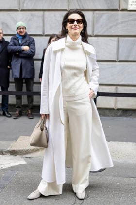ARMANI - Guest arrivals - Milan Fashion Week - Womenswear Fall Winter 2026 2027 MILAN, ITALY - FEBRUARY 28: Maria Fernanda Candido arrives to Armani fashion show during the Milan Womenswear Fall Winter 2026 2027 Fashion Week on March1st, 2026 in Milan, Italy. Photo by Marco Piovanotto Abacapress.com  Copyright: xPiovanottoxMarco ABACAx