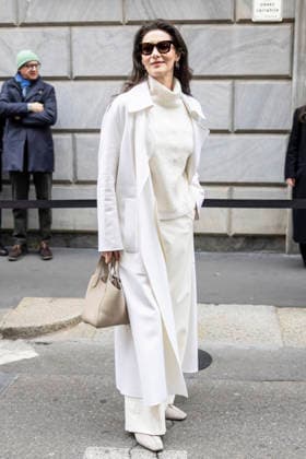 ARMANI - Guest arrivals - Milan Fashion Week - Womenswear Fall Winter 2026 2027 MILAN, ITALY - FEBRUARY 28: Maria Fernanda Candido arrives to Armani fashion show during the Milan Womenswear Fall Winter 2026 2027 Fashion Week on March1st, 2026 in Milan, Italy. Photo by Marco Piovanotto Abacapress.com  Copyright: xPiovanottoxMarco ABACAx