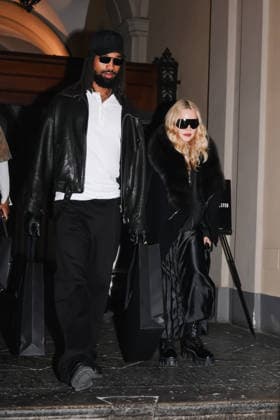 Milan, Celebrity sightings during Milan Fashion Week Womenswear Fall Winter 2026 2027 - Women s Fashion, Fall Winter 2026 2027. Pictured: Madonna (American singer-songwriter and actress) and Akeem Morris (Jamaican soccer player) arrive at the presentation of Ann Demeulemeester s new boutique on Via Monte Napoleone.  Copyright: xAlessandroxBremecx xipa-agency.netx xx IPA_Agency_IPA72228165
