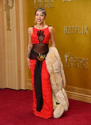 Nava Rose Rabago attends the 32nd annual Actor Awards (formerly the SAG Awards) held at the Shrine Auditorium in Los Angeles on Sunday, March 1, 2026.  LAP20260301617 JIMxRUYMEN