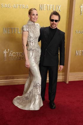 32nd Annual Actor Awards Leslie Bibb and Sam Rockwell at the 32nd Annual Actor Awards presented by SAG-AFTRA (formerly Screen Actors Guild Awards) held at the Shrine Auditorium and Expo Hall on March 1, 2026 in Los Angeles, California, United States., Credit:Xavier Collin Avalon USA, Los Angeles  Copyright: xXavierxCollinx xAvalonx 1079439573