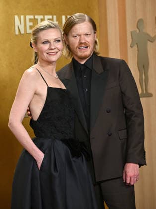 Kirsten Dunst and Jesse Plemons attend the 32nd annual Actor Awards (formerly the SAG Awards) held at the Shrine Auditorium in Los Angeles on Sunday, March 1, 2026.  LAP20260301691 CHRISxCHEW