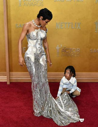 32nd Annual Actor Awards - Arrivals Rue Rose Shumpert, Teyana Taylor attend the 32nd Annual Actor Awards at Shrine Auditorium and Expo Hall on March 01, 2026 in Los Angeles, California. Los Angeles Shrine Auditorium California USA Copyright: xFlanigan imageSPACEx