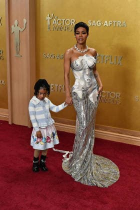 32nd Annual Actor Awards - Arrivals Rue Rose Shumpert, Teyana Taylor attend the 32nd Annual Actor Awards at Shrine Auditorium and Expo Hall on March 01, 2026 in Los Angeles, California. Los Angeles Shrine Auditorium California USA Copyright: xFlanigan imageSPACEx