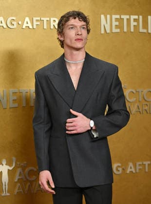 Connor Storrie attends the 32nd annual Actor Awards (formerly the SAG Awards) held at the Shrine Auditorium in Los Angeles on Sunday, March 1, 2026.  LAP20260301733 CHRISxCHEW