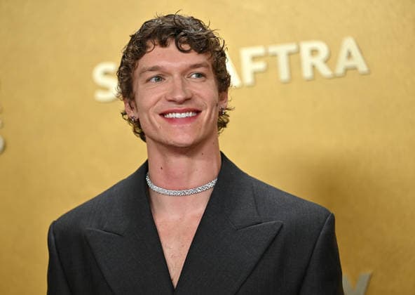 Connor Storrie attends the 32nd annual Actor Awards (formerly the SAG Awards) held at the Shrine Auditorium in Los Angeles on Sunday, March 1, 2026.  LAP20260301735 CHRISxCHEW