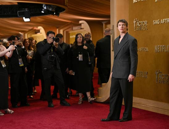 Connor Storrie attends the 32nd annual Actor Awards (formerly the SAG Awards) held at the Shrine Auditorium in Los Angeles on Sunday, March 1, 2026.  LAP20260301736 CHRISxCHEW