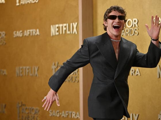 Connor Storrie attends the 32nd annual Actor Awards (formerly the SAG Awards) held at the Shrine Auditorium in Los Angeles on Sunday, March 1, 2026.  LAP20260301737 CHRISxCHEW