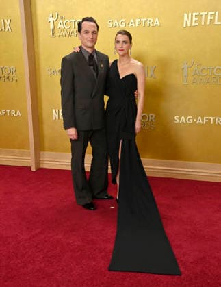 Matthew Rhys and Keri Russell attend the 32nd annual Actor Awards (formerly the SAG Awards) held at the Shrine Auditorium in Los Angeles on Sunday, March 1, 2026.  LAP20260301814 JIMxRUYMEN