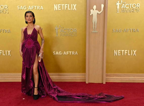 Amielynn Abellera attends the 32nd annual Actor Awards (formerly the SAG Awards) held at the Shrine Auditorium in Los Angeles on Sunday, March 1, 2026.  LAP20260301853 JIMxRUYMEN