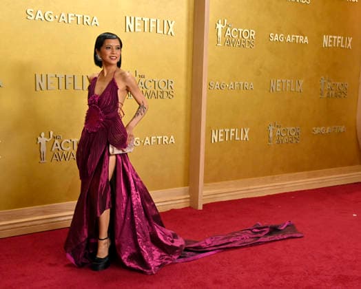 Amielynn Abellera attends the 32nd annual Actor Awards (formerly the SAG Awards) held at the Shrine Auditorium in Los Angeles on Sunday, March 1, 2026.  LAP20260301854 JIMxRUYMEN