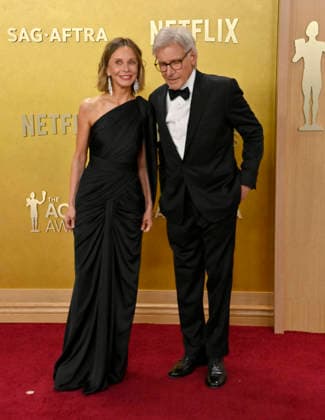 Calista Flockhart and Harrison Ford attend the 32nd annual Actor Awards (formerly the SAG Awards) held at the Shrine Auditorium in Los Angeles on Sunday, March 1, 2026.  LAP20260301906 JIMxRUYMEN