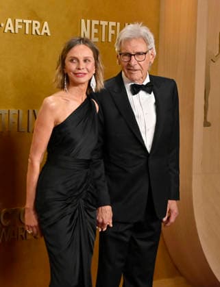 Calista Flockhart and Harrison Ford attend the 32nd annual Actor Awards (formerly the SAG Awards) held at the Shrine Auditorium in Los Angeles on Sunday, March 1, 2026.  LAP20260301909 JIMxRUYMEN