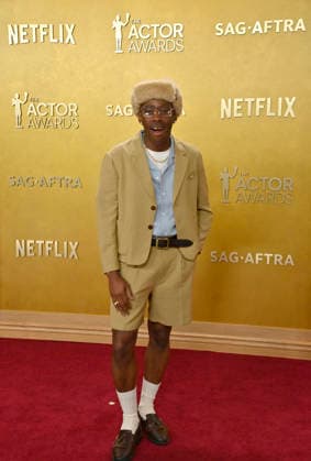Tyler the Creator attends the 32nd annual Actor Awards (formerly the SAG Awards) held at the Shrine Auditorium in Los Angeles on Sunday, March 1, 2026.  LAP20260301923 JIMxRUYMEN