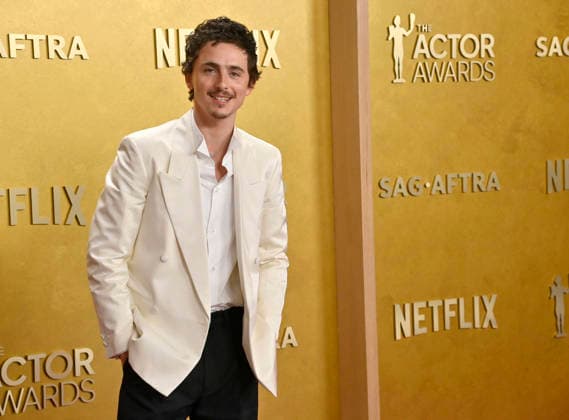 Timothée Chalamet attends the 32nd annual Actor Awards (formerly the SAG Awards) held at the Shrine Auditorium in Los Angeles on Sunday, March 1, 2026.  LAP20260301953 JIMxRUYMEN
