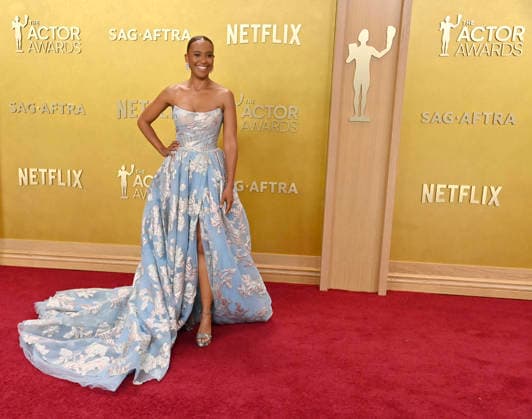 Ryan Michelle Bathe attends the 32nd annual Actor Awards (formerly the SAG Awards) held at the Shrine Auditorium in Los Angeles on Sunday, March 1, 2026.  LAP20260301995 JIMxRUYMEN