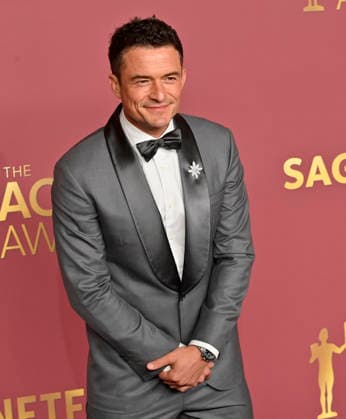 Orlando Bloom appears backstage during the 32nd annual SAG Awards held at the Shrine Auditorium in Los Angeles on Sunday, March 1, 2026.  LAP20260301187 JIMxRUYMEN