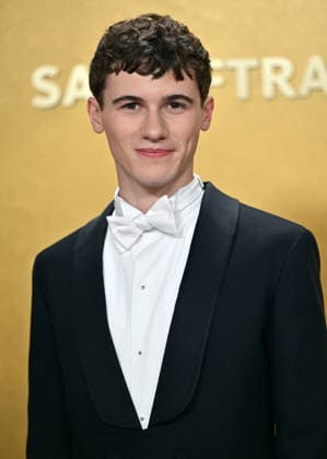 Sam Nivola arrives for the 32nd Annual Actor Awards presented by SAG-AFTRA at the Shrine Auditorium and Expo Hall in Los Angeles, California on Sunday, March 1, 2026.  LAP202603011704 CHRISxCHEW