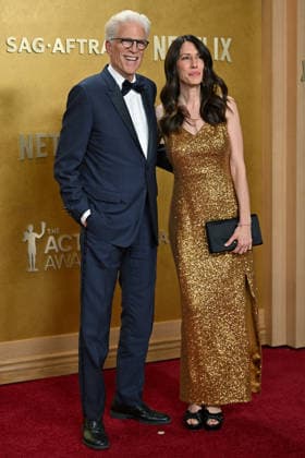 Ted Danson (L) and his daughter Kate Danson arrive for the 32nd Annual Actor Awards presented by SAG-AFTRA at the Shrine Auditorium and Expo Hall in Los Angeles, California on Sunday, March 1, 2026.  LAP202603011713 CHRISxCHEW