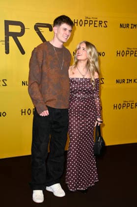 Dustin Herrmann and byydori at the special screening of the animated film Hoppers at Zoo Palast Berlin, 01 03 2 2026 Foto:xN.xKubelkax xFuturexImagex hoppers_6210