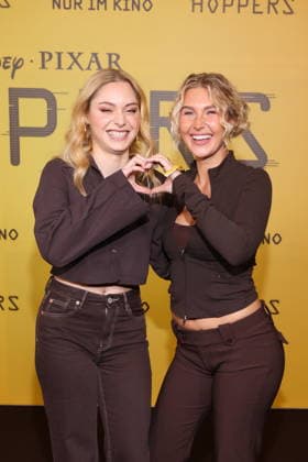 01 03 2026, Alina Khani and Laura Vetter at the exclusive special screening of the fast-paced animation adventure Hoppers, Zoopalast, Berlin, Berlin Germany, Germany