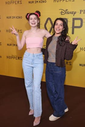 01 03 2026, Klaudia Giez and Clarissa Correa da Silva for the exclusive special screening of the fast-paced animated adventure Hoppers, Zoopalast, Berlin, Berlin Germany, Germany