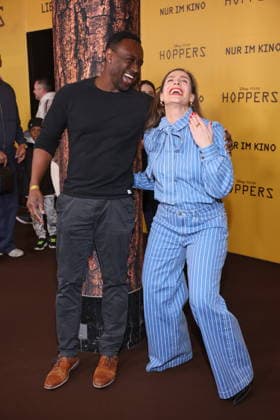 01 03 2026, Jerry Kwarteng and Nadine Heidenreich for the exclusive special screening of the fast-paced animated adventure Hoppers, Zoopalast, Berlin, Berlin Germany, Germany