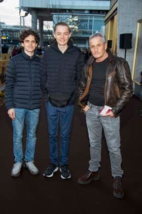 abb Tim Wilde with son Mila left on the black carpet at the special screening of Hoppers at Zoo Palast Berlin Sunday 01 03 2026 in Berlin Berlin Germany