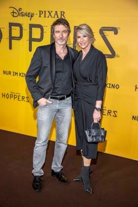 abb Guido Broscheit and Barbara Klein on the black carpet at the special screening of Hoppers at Zoo Palast Berlin Sunday 01 03 2026 in Berlin Berlin Germany